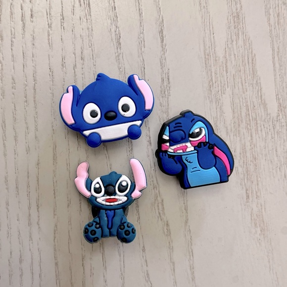 Set of 3 stitch croc charms